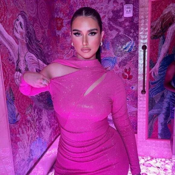 cult gaia Dresses & Skirts - Cult Gaia | Nicole Dress in Dragonfruit Cut Out Asymmetrical Mini Dress XS